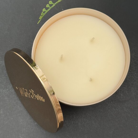 BBW Vanilla Bean White Barn Bath & Body Works 3 Wick Candle - Picture 6 of 10